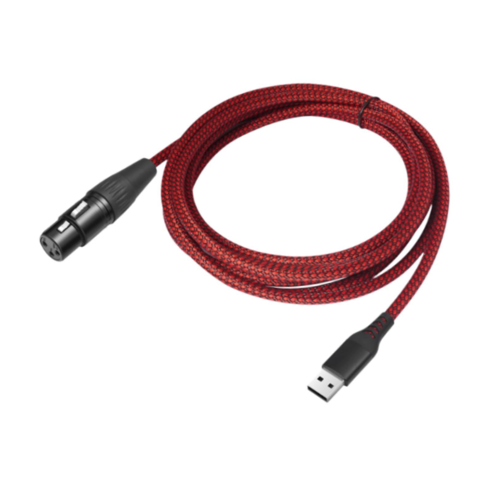 Magideal - Cable De Micrófono Usb A Xlr Estéreo Cable De Micrófono Usb A Xlr Cable De Audio Para Micrófono Karaoke Grabación Portátil Computadora 300 Centímetros