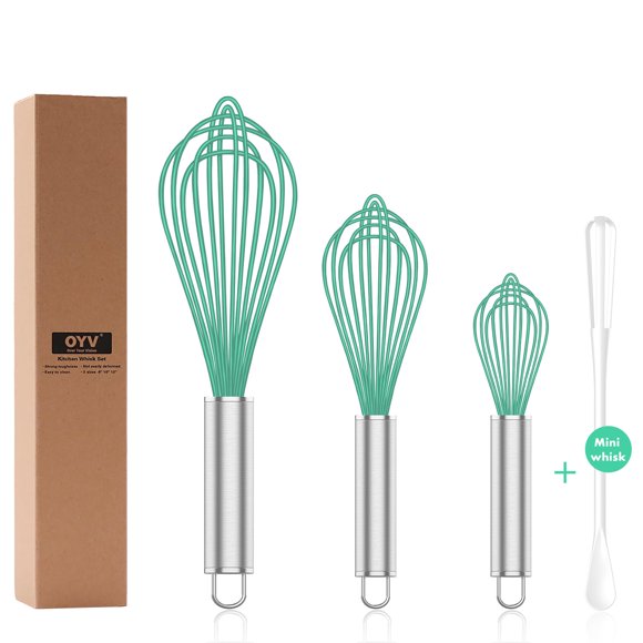 Set de batidores OYV 20/25/30 cm verde azulado anti-rayado