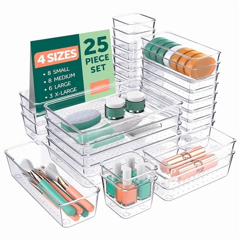 Wakeshome - Juego De 25 Organizadores De Cajones De Plástico