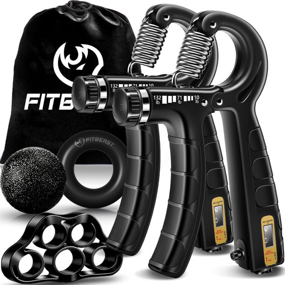 FitBeast Kit de fortalecimiento de agarre de manos, 5 piezas