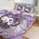 thumbnail image 1 of Kuromi Print Bedding Set Pattern Duvet Cove Set 3 Pieces 1 Quilt Cover And 2 Pillowcases for Women Men Teens, 1 of 5