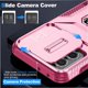 thumbnail image 2 of Funda Armada para Motorola Moto G 2023 4G con Tapa Deslizante y Soporte Magnético Giratorio Rosa, 2 of 5