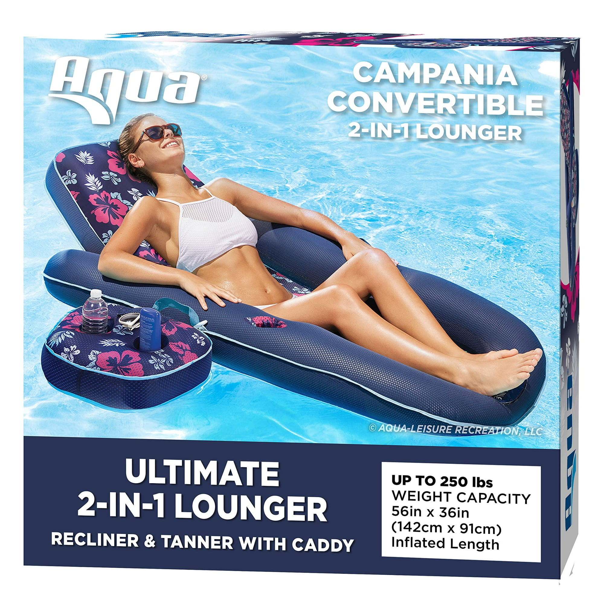 Aqua Leisure - Piscina Float Lounge Aqua Campania Ultimate Xl Con Respaldo