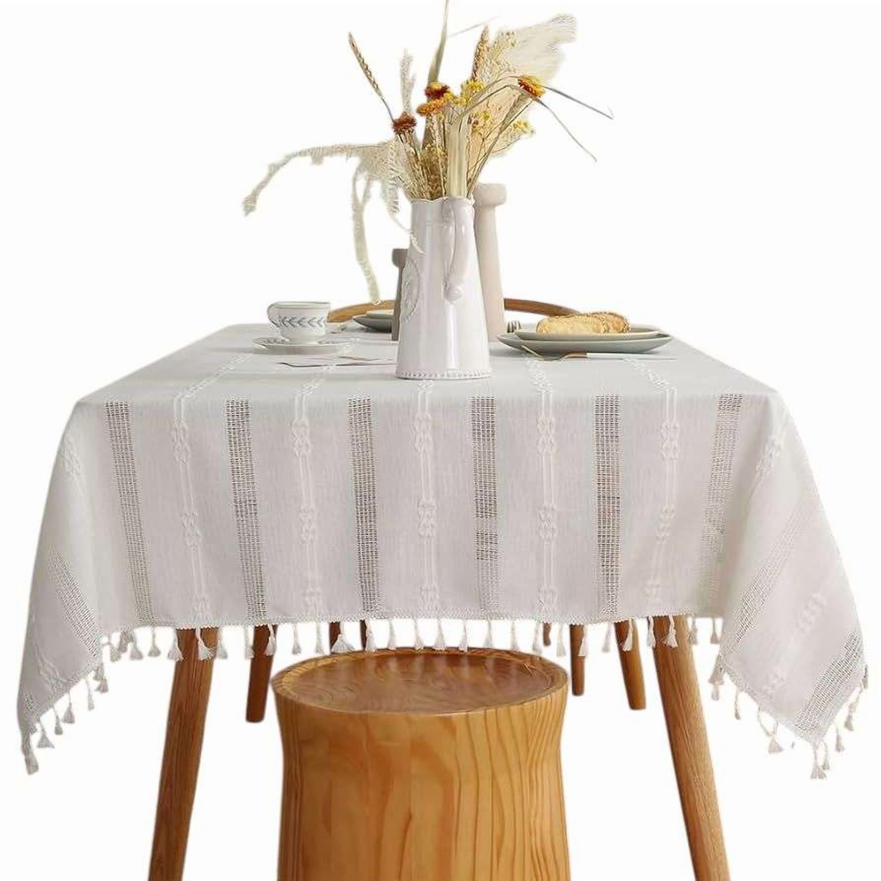 Oem - Mantel De Algodon Mesa Cuadrado Diseño Linea 140X180Cm 1