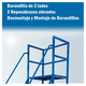 thumbnail image 3 of Escalera Industrial Tipo Avión 6 Peldaños 1,5m + Plataforma Azul, 3 of 12