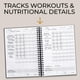 thumbnail image 3 of Agenda de ejercicios y libro de registro ZICOTO Ultimate de Fitness Journal, 3 of 8