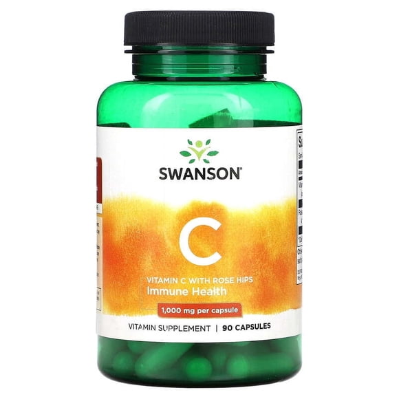 Swanson Vitamina C con Rosa Mosqueta, 1000 mg 90 cápsulas