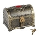 thumbnail image 3 of Cofre Pirata Baúl Tesoro Infantil Caja Joyería Decorativa con Cerradura Estilo Antiguo Multifuncional para Regalar Cumpleaños Decoración Casa Oficina Bronce, 3 of 5