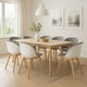 thumbnail image 4 of Pack 2 Sillas De Comedor Acolchada Ergonómico Respaldo Curvo Liso Gris Blanco, 4 of 5