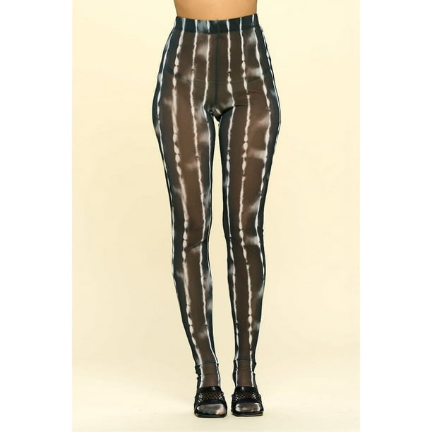Saronite Leggings de Tiro Alto Transparentes con Cintura Elástica y Estampado Tie Dye (para Mujer)