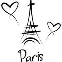 Rienda Libre Graphics - Decomural Love Paris Eiffel Tower Ws-45247