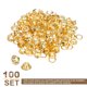 thumbnail image 3 of Uxcell 100Set Ojales Ojetes 6mm 1/4 Pulgada Kit de Ojetes de Latón con Arandelas para Tela Cortina Lonas Cinturón de Cuero Zapatos Bolsa DIY, Oro, 3 of 7