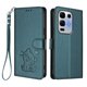 thumbnail image 1 of Funda Volteable tipo Billetera con Correa para Infinix Note 50X 5G, Verde Oscuro, 1 of 6
