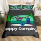 thumbnail image 1 of v421 Bed Sheets Happy Camping Duvet Cover Rustic Farmhouse Camper RV Bedding Set King Starry Night Comforter Cover Adventure Theme Quilt Cover 3-Piece Bedding Set (1 Duvet Cover + 2 Pillow Shams) Bed, 1 of 5
