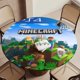 thumbnail image 5 of Minecraft-theme Fitted Round Tablecloths Elastic Edged Table Covers Waterproof Table Cloth for Kitchen Holiday Party Tables Decor 150cm, 5 of 6