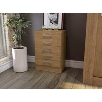 Cómoda Yardas Carla Nogal 5 Cajones