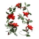 thumbnail image 2 of Guirnalda navideña con luces, 20 LED, 6,56 pies, guirnalda iluminada de frutos rojos, guirnalda de flores navideñas para chimenea, Acción de Gracias Hojas verdes, 2 of 5