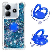 Foxdock - Funda Para Xiaomi Redmi Note 14 5G Con Brillo Líquido, Protección Completa Y Soporte De Anillo Giratorio