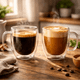 thumbnail image 1 of Set 2 Tazas Vidrio Doble Pared 300ml Borosilicato Cafe, 1 of 4
