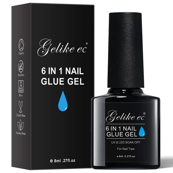 Pegamento en gel UV para uñas Gelike EC 6 en 1 para uñas acrílicas