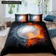 thumbnail image 1 of Volleyball Bedding Set Sports Duvet Cover Boys Girls Ball Theme Fire and Water Comforter Cover Polyester Quilt Cover Bed Sheets, 1 of 5