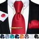 thumbnail image 1 of Corbatas Seda + Pin Cadena + Clip Dorado + Paño + Colleras rojo Talla Única, 1 of 5