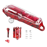 Linastore - Carcasa Transparente Para Maquina Wahl Clip Rojo