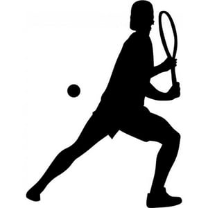 Rienda Libre Graphics - Decomural Tennis Backhand Tennis Player Ws-16220