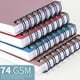 thumbnail image 2 of Cuaderno de bolsillo QiCheng 3x5 pulgadas 75 hojas colores surtidos, 2 of 6