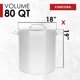 thumbnail image 5 of Olla de gran capacidad Concord Cookware 80 L de acero inoxidable, 5 of 9