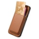 thumbnail image 4 of Funda de Cuero Magnética con Tarjetero para iPhone 14 Plus Cubierta Delgada Marrón, 4 of 5