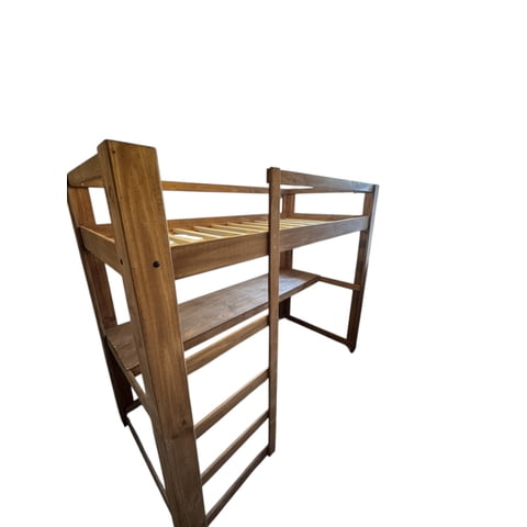 Myr - Cama Alta Con Escritorio 1 Plaza(2M Long)