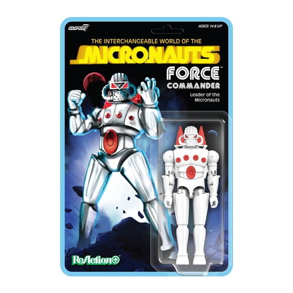 Figura de Acción Super7 Micronauts Reaction+ Comandante de la Fuerza 3.75"