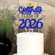 thumbnail image 4 of Tapa de pastel Crseniny Clase del 2026 con brillo dorado, 4 of 7