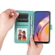 thumbnail image 2 of Funda tipo cartera FOXDOCK para OPPO Reno 5F , diseño girasol en relieve, cuero PU, cierre magnético, soporte y tarjetero, 2 of 5