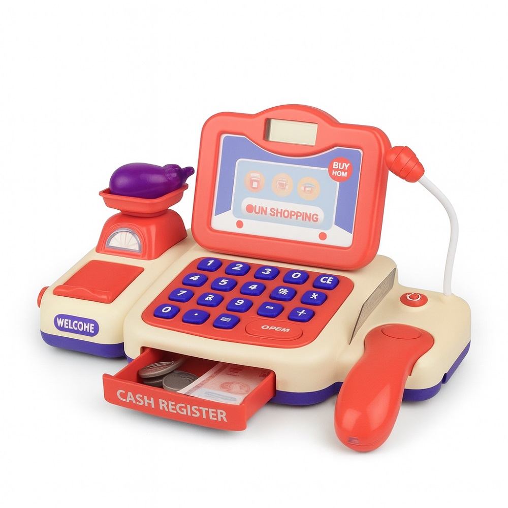 Genérica - Caja Registradora De Juguete Con Sonido Y Accesorios