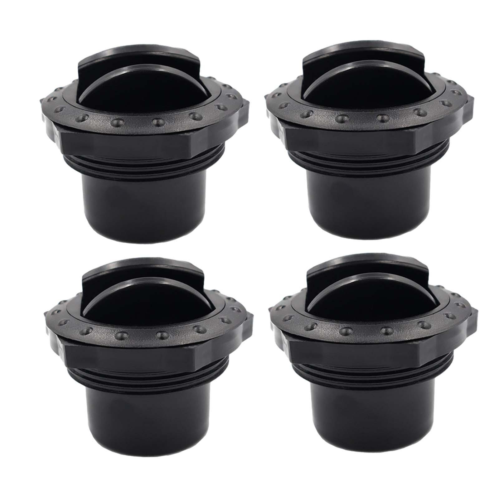 Magideal - 4 Uds Tablero De Instrumentos Aire Acondicionado Deflector Salida De Ventilación, Techo Lateral Salida De Ventilación Negra Techo Lateral Salida De