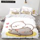 thumbnail image 1 of Lovely Peach Cat Bedding Set Cartoon Comforter Sets Double Twin Full Size Duvet Cover Set Kids Girls White Bed Linen Bed Sheets, 1 of 5