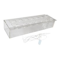 Magideal - Jarrón De Acrílico Transparente Para Flores, Contenedor Para Flores, Maceta Rectangular Larga, Jarrón De Arte Moderno Para Sala De Estar, Dormitorio, Decoración De Fiestas 35Cmx10Cmx6.5Cm