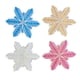 thumbnail image 1 of 4pcs almohadilla de estopa de snowboard, almohadillas de estopa de snowboard de copo de nieve 3D, material de PVC (blanco + oro + rosa + azul del lago), 1 of 3