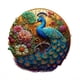 thumbnail image 1 of Rose Blue Peacock Wooden Puzzle, Special-shaped Animal Puzzle, Decompressing Difficult Educational Toys For Adults, Birthday Holiday Gift For Adult Men And Women, Couple Family Gift, Wooden Toys, 1 of 2