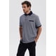 thumbnail image 2 of Polera Hombre Botón Gris, 2 of 4