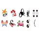 thumbnail image 4 of Plantilla de 10 plantillas de plantillas de pintura de cara de PVC reutilizable de flor animal, 4 of 5