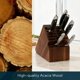 thumbnail image 4 of Porta cuchillos KITCHENDAO de 20 ranuras en madera de acacia, 4 of 7