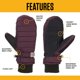 thumbnail image 2 of Guante Carhartt WA625 Mitón Acolchado para Mujer Talle S - Negro, 2 of 4