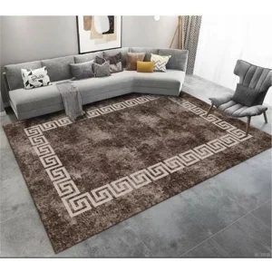 Casadeliacl - Alfombra 3D Decorativa Antideslizante Casa Mío 200X240 2 M 2.4 M Beige Geométrico