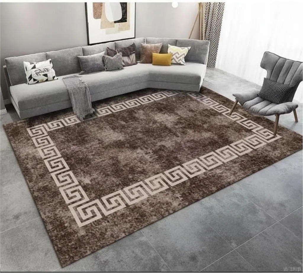 Casadeliacl - Alfombra 3D Decorativa Antideslizante Casa Mío 200X240 2 M 2.4 M Beige Geométrico