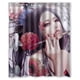 thumbnail image 1 of Cortina de ducha Mayers con diseño de mujer geisha china sexy, juego de cortinas de baño con ganchos, tamaño 60 x 72 pulgadas, 1 of 3