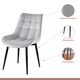 thumbnail image 3 of Comedor Mesa Eames 80cm redonda vidrio + 4 Silla Macron Terciopelo - Gris, 3 of 8