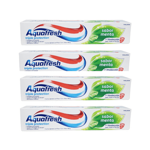 Pack 4 Pasta Dental Aquafresh Sabor Menta 158G